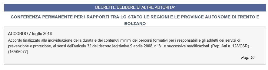 Accordi Formazione RSPP